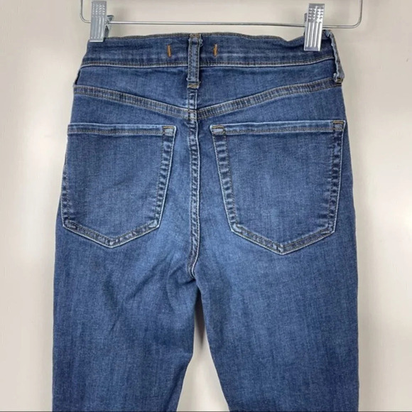Free People High Waist Busted Knee Skinny Jeans Size 25R - Picture 7 of 9